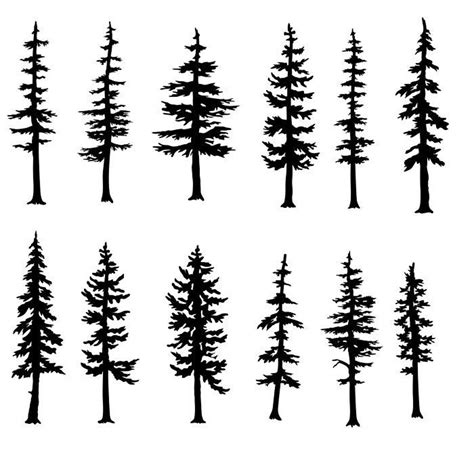 tree clip art black and white|free clip art trees silhouette.